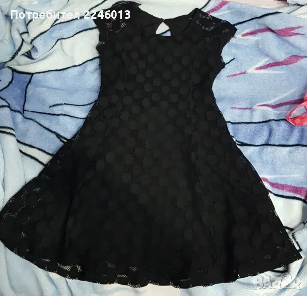 Черна дантелена рокличка-6-8год., снимка 1