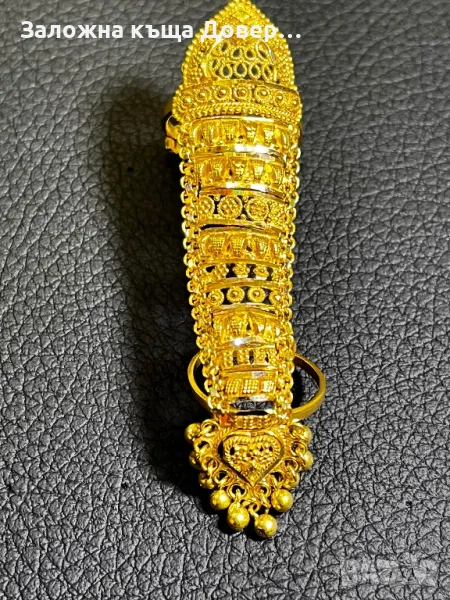 Златен пръстен напръстник prasten zlaten 14 k 585 gold , снимка 1