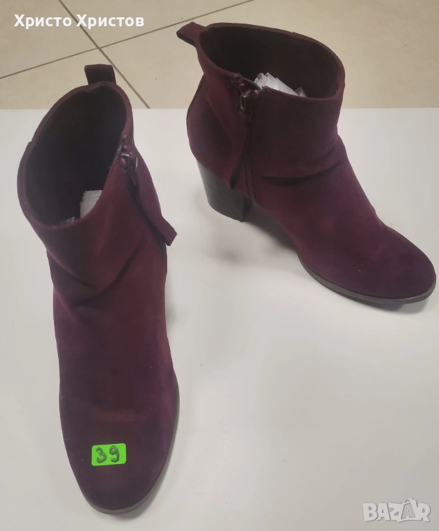 Дамски велурени боти OLD NAVY Размер 39 / Стелка 25 см  , снимка 1