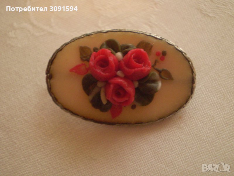 Дамска брошка ретро винтидж стил, снимка 1