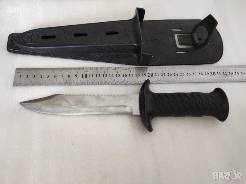 Качествен водолазен нож 29 см, снимка 1