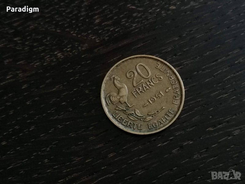 Монета - Франция - 20 франка | 1951г., снимка 1