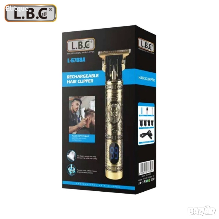 Машинка за подстригване, 4 приставки и LED екран - SHAV78, снимка 1