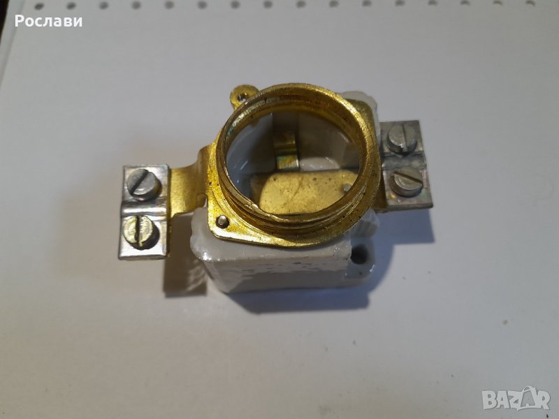 026. Кръгли порцеланови бушони - основи, капачки, вложки за монтаж на табло 50А/63A - 500V / -30% , снимка 1