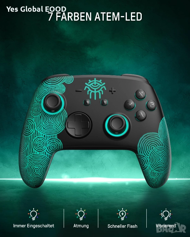 Switch 2 Pro безжичен контролер с Hall Effect стикове и RGB, снимка 1