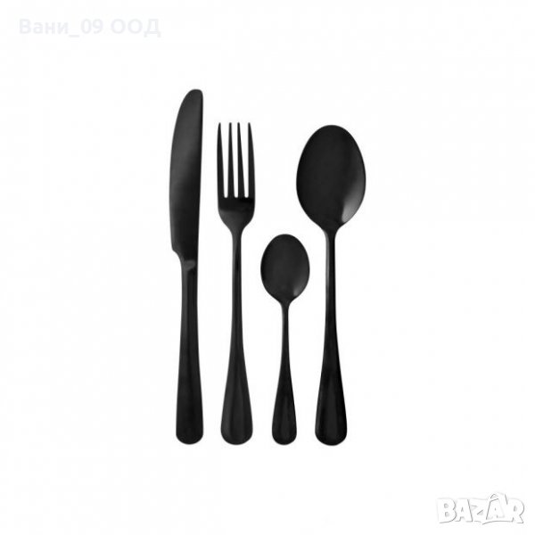 Прибори за хранене в черен цвят, снимка 1