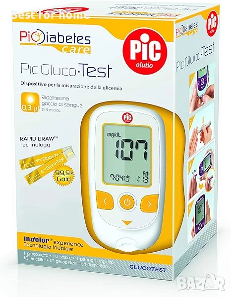 Комплект за измерване на кръвна захар Pic Solution, снимка 1
