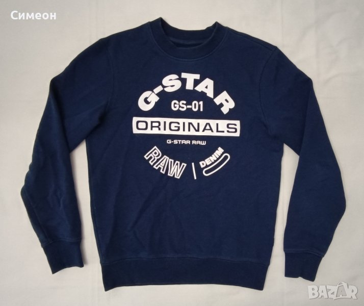 G-STAR RAW оригинално горнище XS памучен суичър Logo Sweatshirt, снимка 1