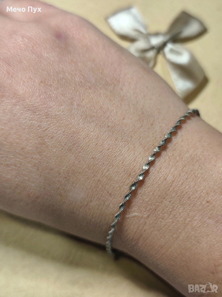 Сребърна гривна (339), снимка 1