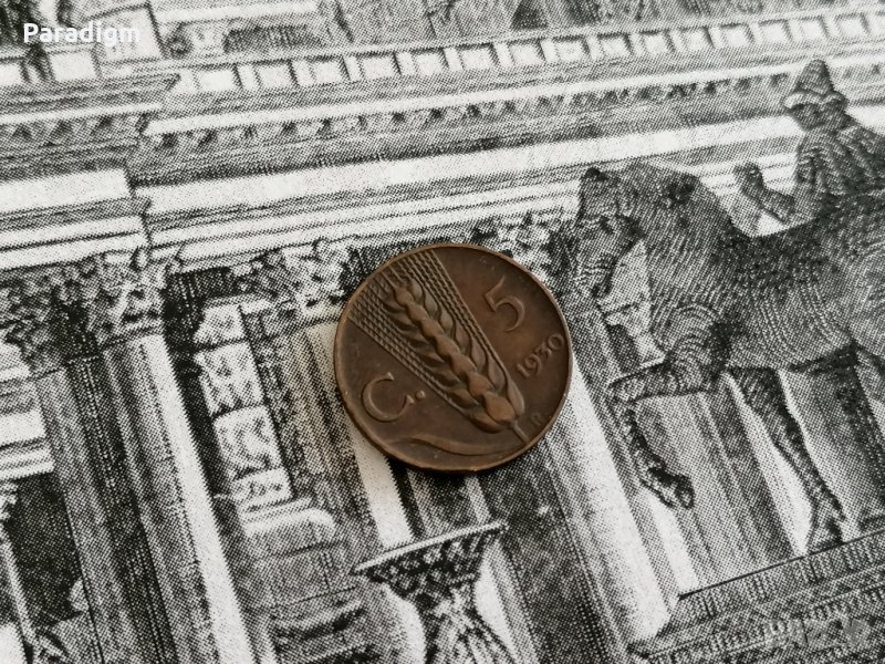 Монета - Италия - 5 чентесими | 1930г., снимка 1