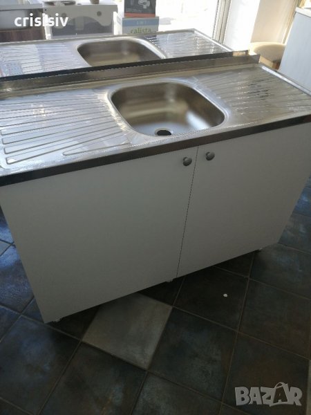 Кухненски шкаф с мивка бордова 120/50, снимка 1