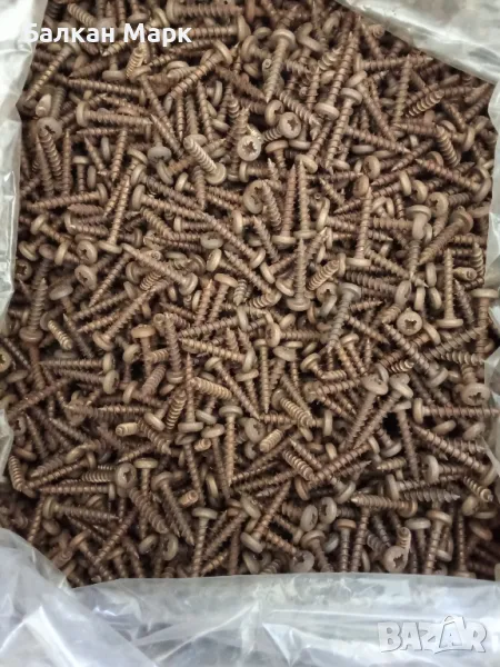 ВИНТ,ВИНТОВЕ ЗА ДЪРВО С ПОЛУОБЛА ГЛАВА, БРОНЗИРАНИ, PZ, 4.5Х25 ММ – НАСИПНО, снимка 1