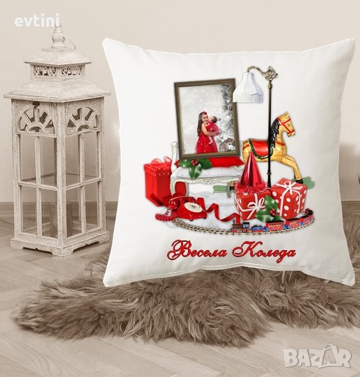 Коледна възглавничка с Ваша снимка, снимка 1