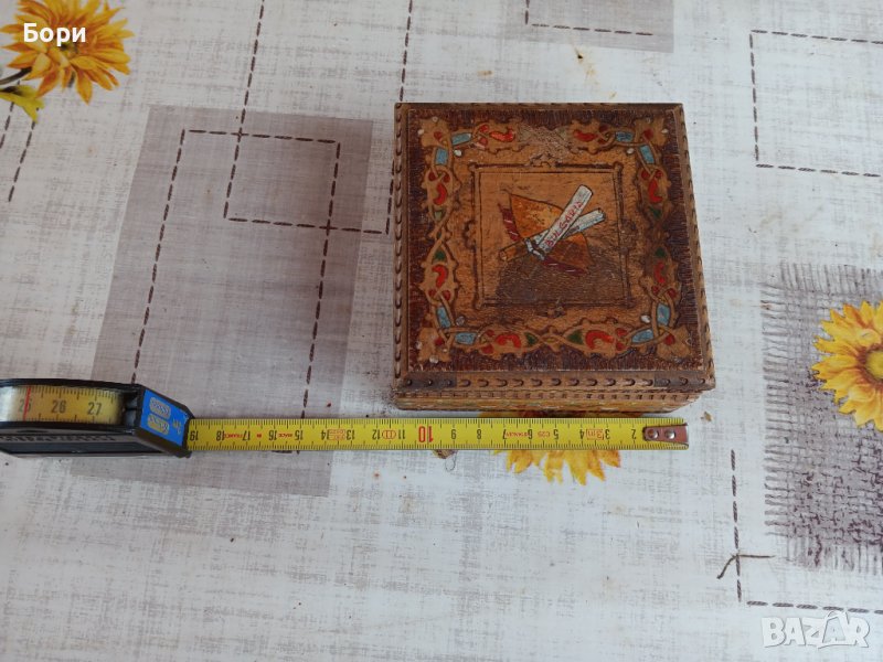 Дървена кутия за цигари, снимка 1