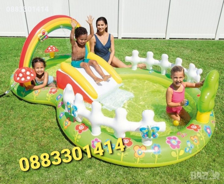 Огромен детски воден център Басейн Пързалка Надуваеми играчки подарък , снимка 1