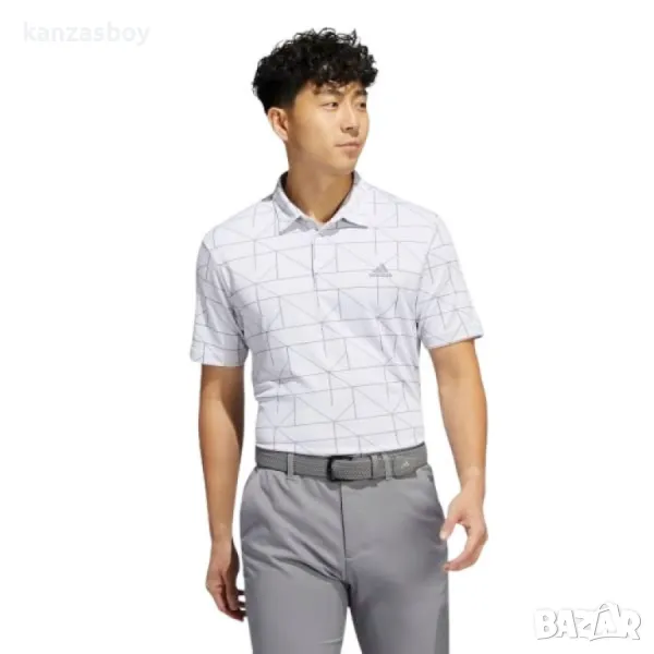 adidas Jacquard Golf Polo Shirt - страхотна мъжка тениска Л , снимка 1