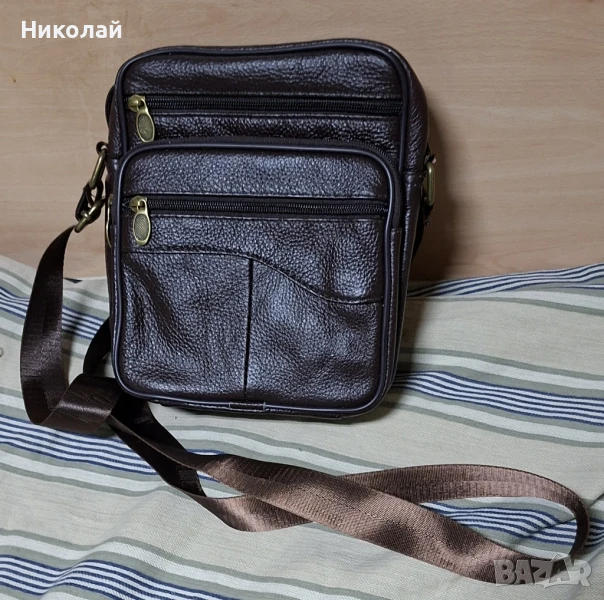 Мъжка чанта кафява, снимка 1