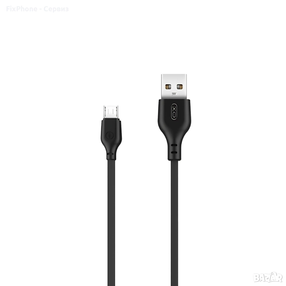 Кабел USB - Micro USB, XO NB103 2м 2,1A в кутия, Черен , снимка 1
