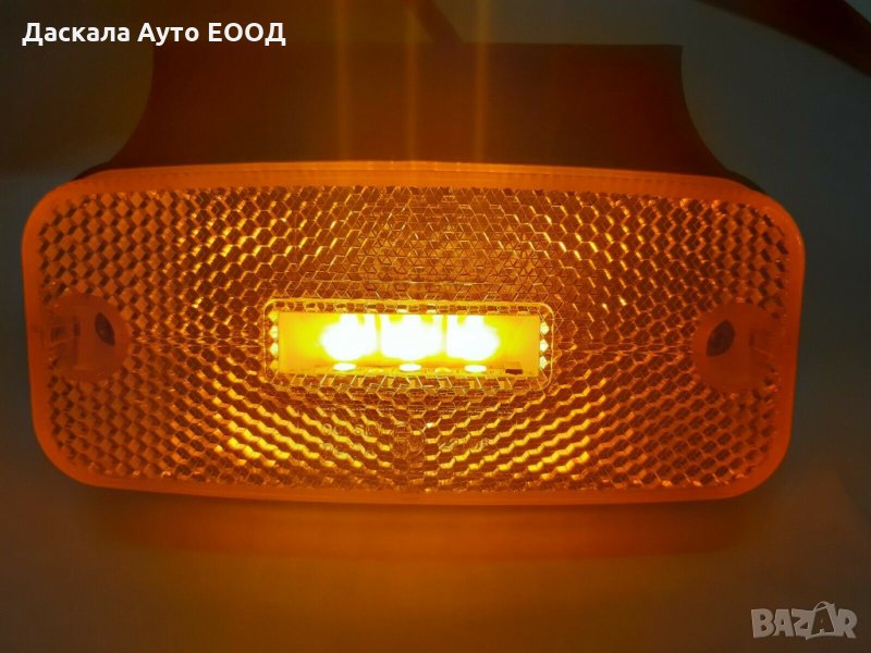 1 бр. ЛЕД LED странични габарити с 3 SMD , 10-30V , ОРАНЖЕВИ , снимка 1