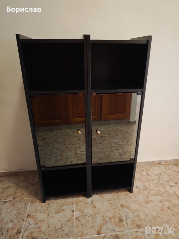 2бр. Черни дървени шкафчета , снимка 1