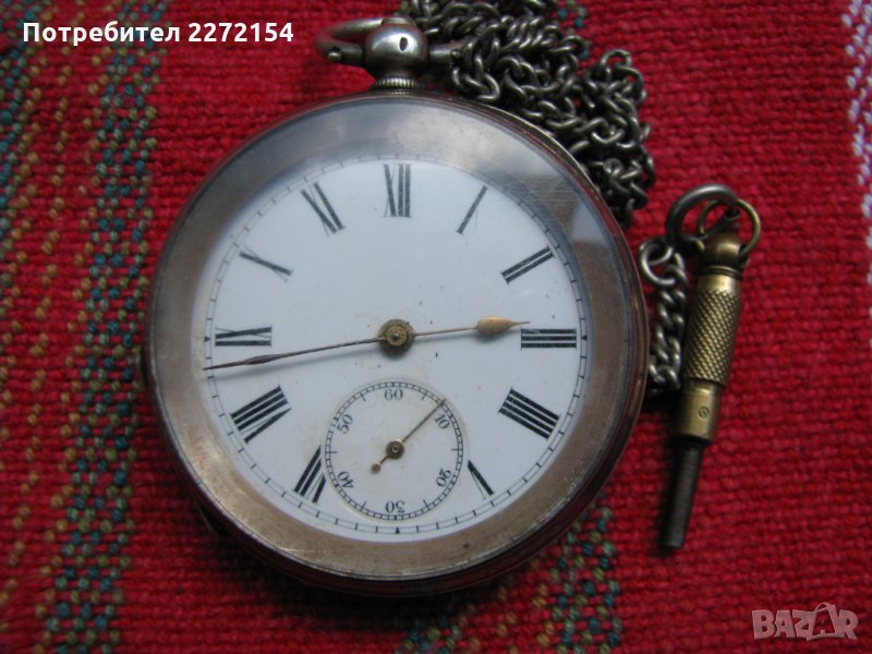 Сребърен джобен часовник Kendal & Dent , снимка 1