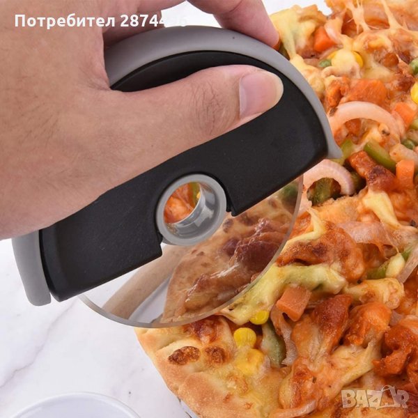 2994 Нож за пица - Диск с удобна дръжка и предпазител, снимка 1