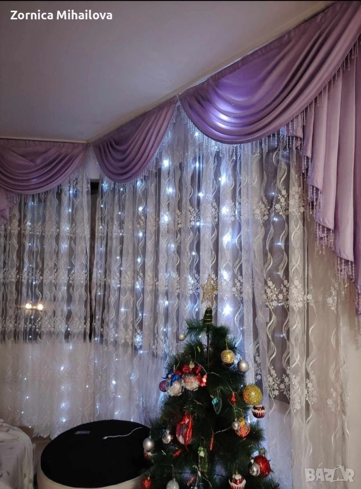 Коледни лампички тип завеса с дистанционно , снимка 1