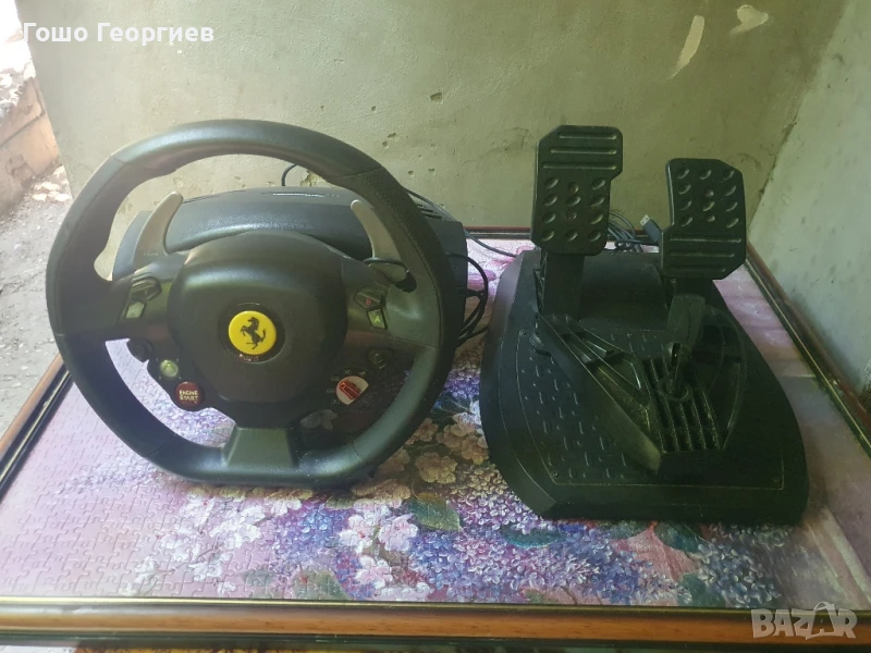thrustmaster ferrari 458 волан с педали, снимка 1