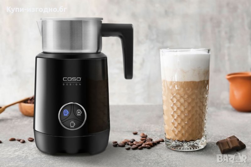 Уред за разпенване на мляко или шоколад - CASO Crema Latte & Choco , черен и хром, снимка 1