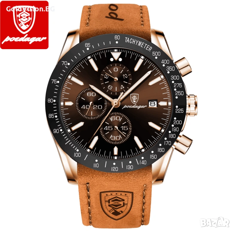 Мъжки часовник – POEDAGAR P988 + ПОДАРЪК, снимка 1