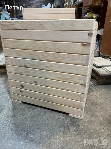 Дървени кашпи за цветя , снимка 1