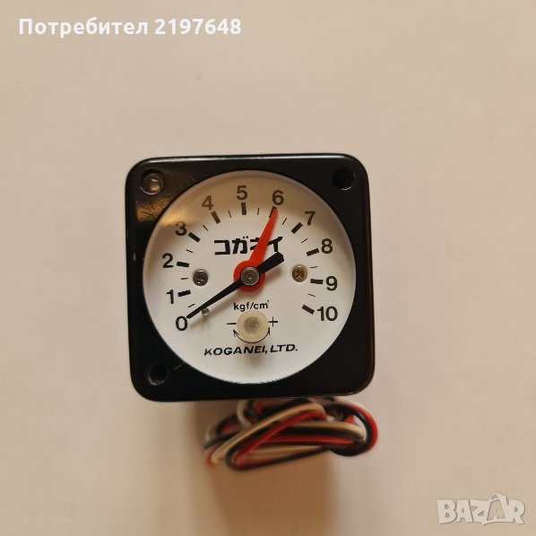 Манометър пневматичен - реле за налягане регулируемо, снимка 1