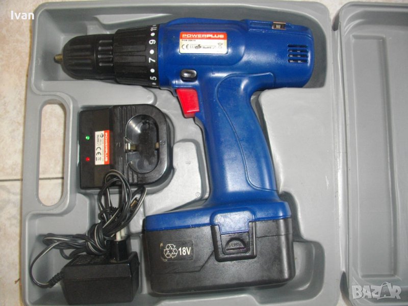 18 Волта-Белгийски Винтоверт-Power Plus POW30610-Никел-Кадмий-Без Адаптер, снимка 1