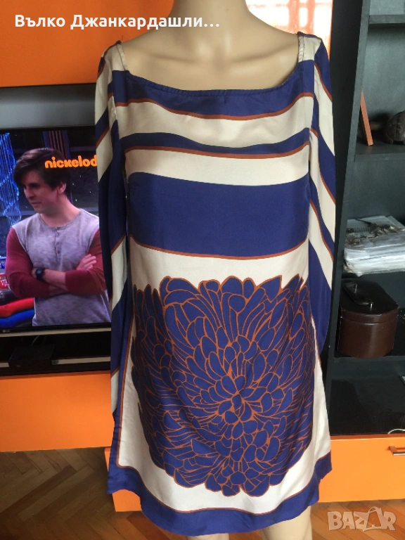 Копринена рокля Zara, размер S, снимка 1