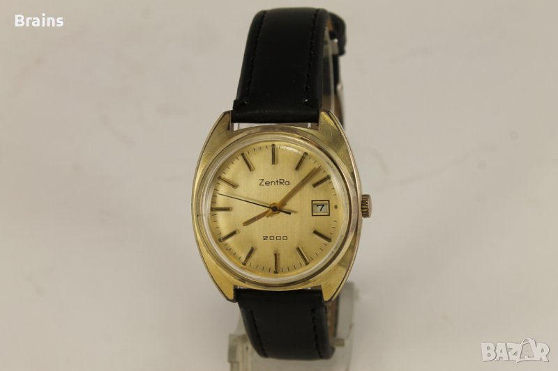 1960's ZENTRA 2000 Немски Позлатен Часовник, снимка 1