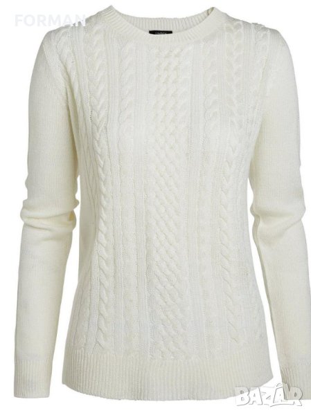 Блуза с красиви плетеници в бяло, снимка 1