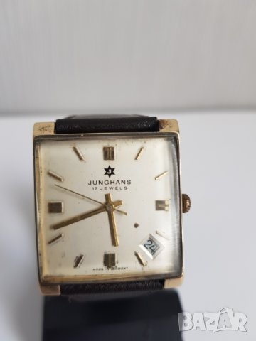 Стар механичен часовник Junghans 17 jewels, снимка 3 - Антикварни и старинни предмети - 32667991