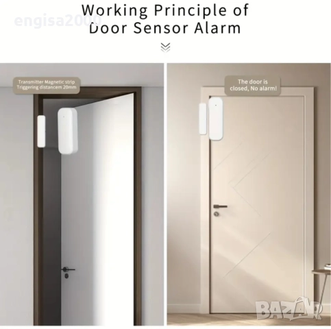 Умен Магнитен Сензор за Врата с WiFi, снимка 4 - Друга електроника - 52324955