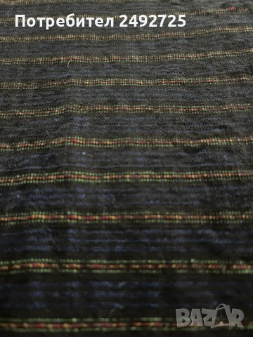 Автентичен Ръчно тъкан плат за носия, синьо- черно, снимка 2 - Антикварни и старинни предмети - 43307880