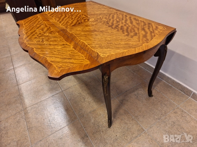 Маса с богата Интарзия Луи XV , снимка 2 - Маси - 52428485