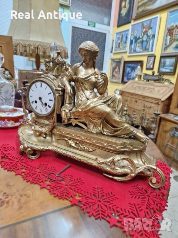 Прекрасен антикварен колекционерски френски каминен часовник - стил Луй 14.-1835 г , снимка 7 - Антикварни и старинни предмети - 43271579
