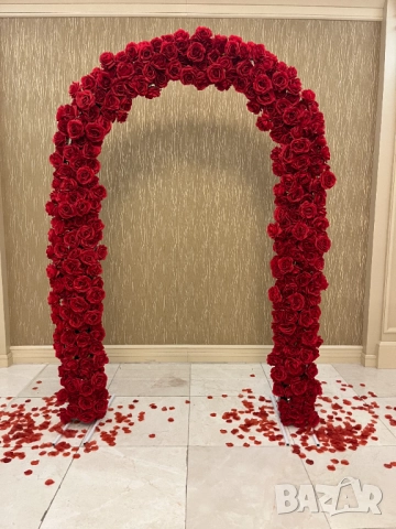 Изкуствени розови листенца листа от рози червени сватба свети Валентин, снимка 3 - Декорация за дома - 52570859