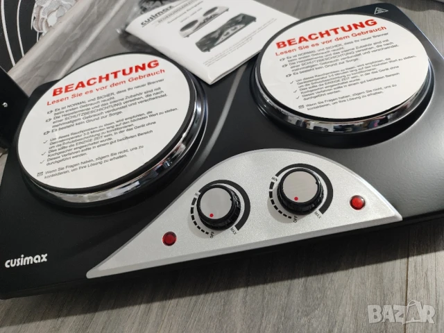 ПРОМО ! CUSIMAX 2500 W двойна електрическа плоча !, снимка 5 - Котлони - 51340615