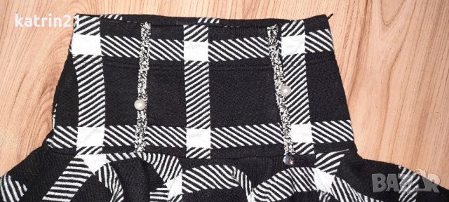  черно бяла пола с висока талия lucy  , снимка 4 - Поли - 27857736