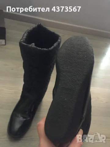 Дамски  ботуши  от естествена кожа , марка LACOSTE, нови, номер 38, цвят черен, равна подметка, снимка 6 - Дамски ботуши - 49446815