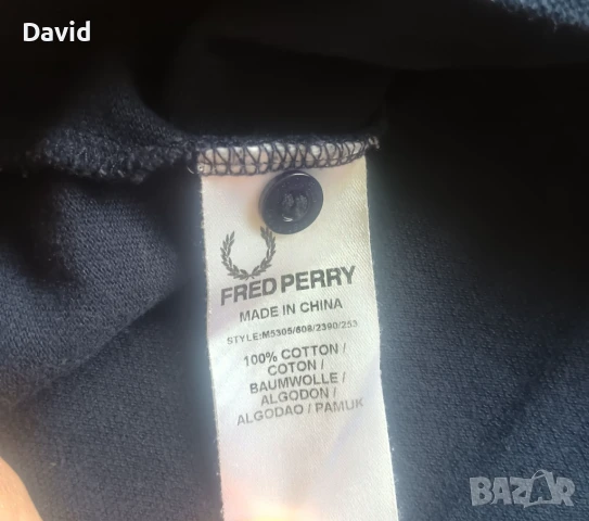 Оригинална мъжка поло фланелка Fred Perry, снимка 4 - Тениски - 50749861