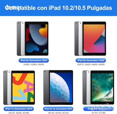 FOGARI Калъф за клавиатура за iPad 10.2, 10.5 инча, черно, снимка 6 - Калъфи, кейсове - 43750622