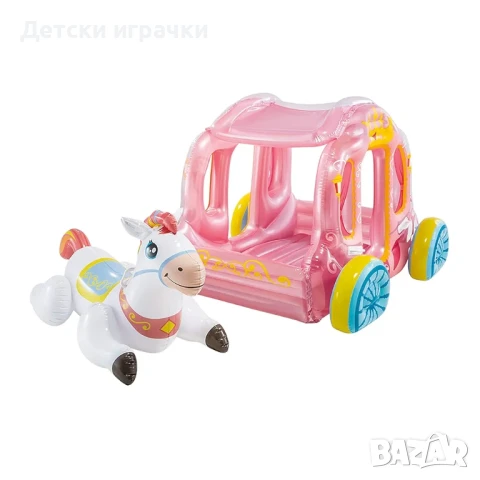Надуваема играчка 2в1 каляска за принцеси INTEX, 145 x 135 x 104 см, снимка 9 - Надуваеми играчки - 51107767