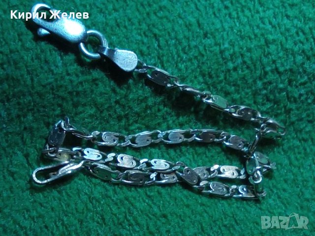 ВЕЛИКОЛЕПНА СРЕБЪРНА ГРИВНА СРЕБРО 925 РЪЧНА ВИНТИДЖ ПЛЕТКА МЕЧА СТЪПКА 40147, снимка 4 - Гривни - 42466347