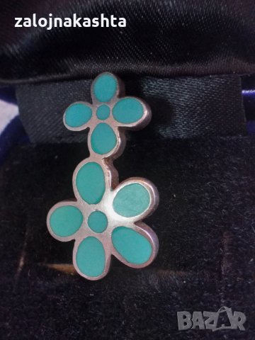 Сребърна висулка тип-цвете-5,0гр/925, снимка 3 - Колиета, медальони, синджири - 26237379
